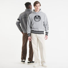 Edmonton Oilers - Todd Snyder by Fanatics Relaxed Canadian Fleece Hoodie Athletic Heather Gray