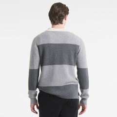 New York Rangers Todd Snyder by Fanatics Cashmere Rugby Sweater Athletic Heather Gray