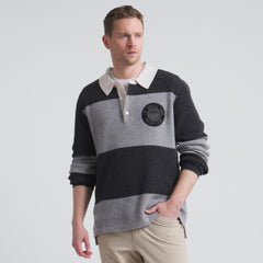 Los Angeles Kings - Todd Snyder by Fanatics Cashmere Rugby Sweater Athletic Heather Gray