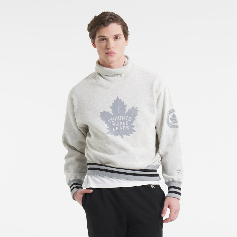 Toronto Maple Leafs - Todd Snyder by Fanatics Relaxed Canadian Fleece Turtleneck Heather Gray