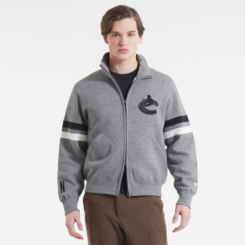 Vancouver Canucks - Todd Snyder by Fanatics Full-Zip Fleece Dark Heather Gray