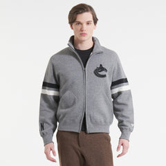 Vancouver Canucks - Todd Snyder by Fanatics Full-Zip Fleece Dark Heather Gray
