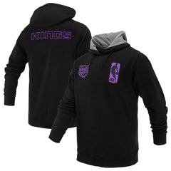 NBA - Sacramento Kings FISLL Unisex Logoman Shadow Collection Pullover Hoodie - Black