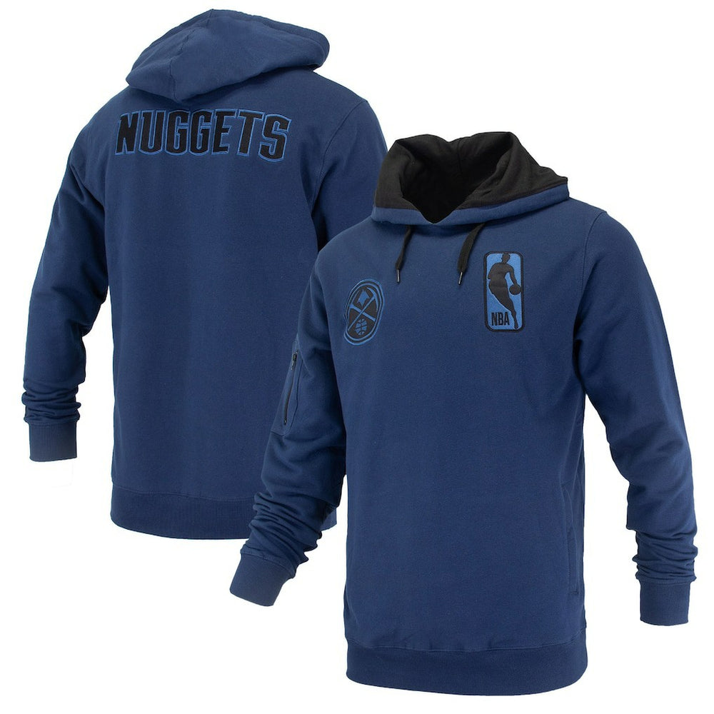 NBA - Denver Nuggets FISLL Unisex Logoman Shadow Collection Pullover Hoodie - Navy