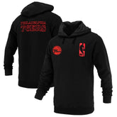 NBA - Philadelphia 76ers FISLL Unisex Logoman Shadow Collection Pullover Hoodie - Black