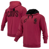 NBA - Cleveland Cavaliers FISLL Unisex Logoman Shadow Collection Pullover Hoodie - Wine