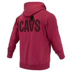 NBA - Cleveland Cavaliers FISLL Unisex Logoman Shadow Collection Pullover Hoodie - Wine