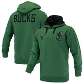 NBA - Milwaukee Bucks FISLL Unisex Logoman Shadow Collection Pullover Hoodie - Hunter Green