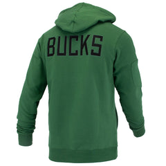 NBA - Milwaukee Bucks FISLL Unisex Logoman Shadow Collection Pullover Hoodie - Hunter Green