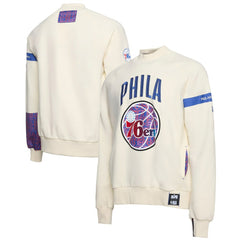 NBA - Philadelphia 76ers NBA x Two Hype Culture & Hoops Collection Premium Pullover Sweatshirt - Cream