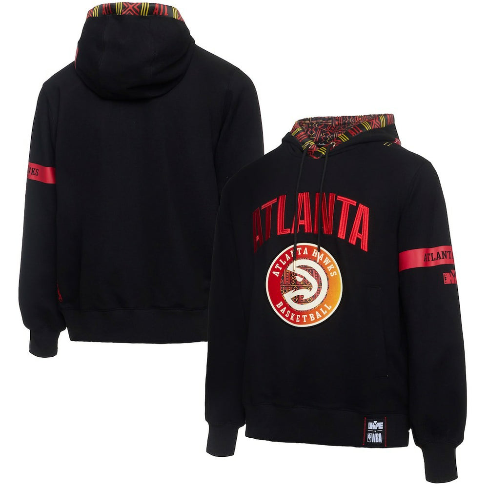 NBA - Atlanta Hawks NBA x Two Hype Culture & Hoops Collection Premium Pullover Hoodie - Black
