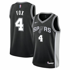 Nike - De'Aaron Fox San Antonio Spurs Youth Swingman Jersey - Icon Edition - Black