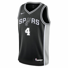 Nike - De'Aaron Fox San Antonio Spurs Youth Swingman Jersey - Icon Edition - Black