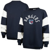 New York Rangers '47 Women's Eephus Barred Pullover Sweatshirt Navy