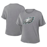 Philadelphia Eagles Women's Tribute Tri-Blend Boxy T-Shirt Heather Gray - Fanatics