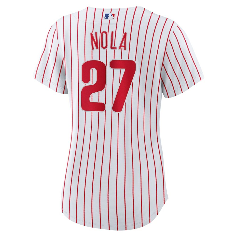 Aaron Nola Philadelphia Phillies Nike Women's Home Replica Jersey - White | MLB Jerseys