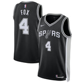 Nike - De'Aaron Fox San Antonio Spurs Unisex Swingman Player Jersey - Icon Edition - Black