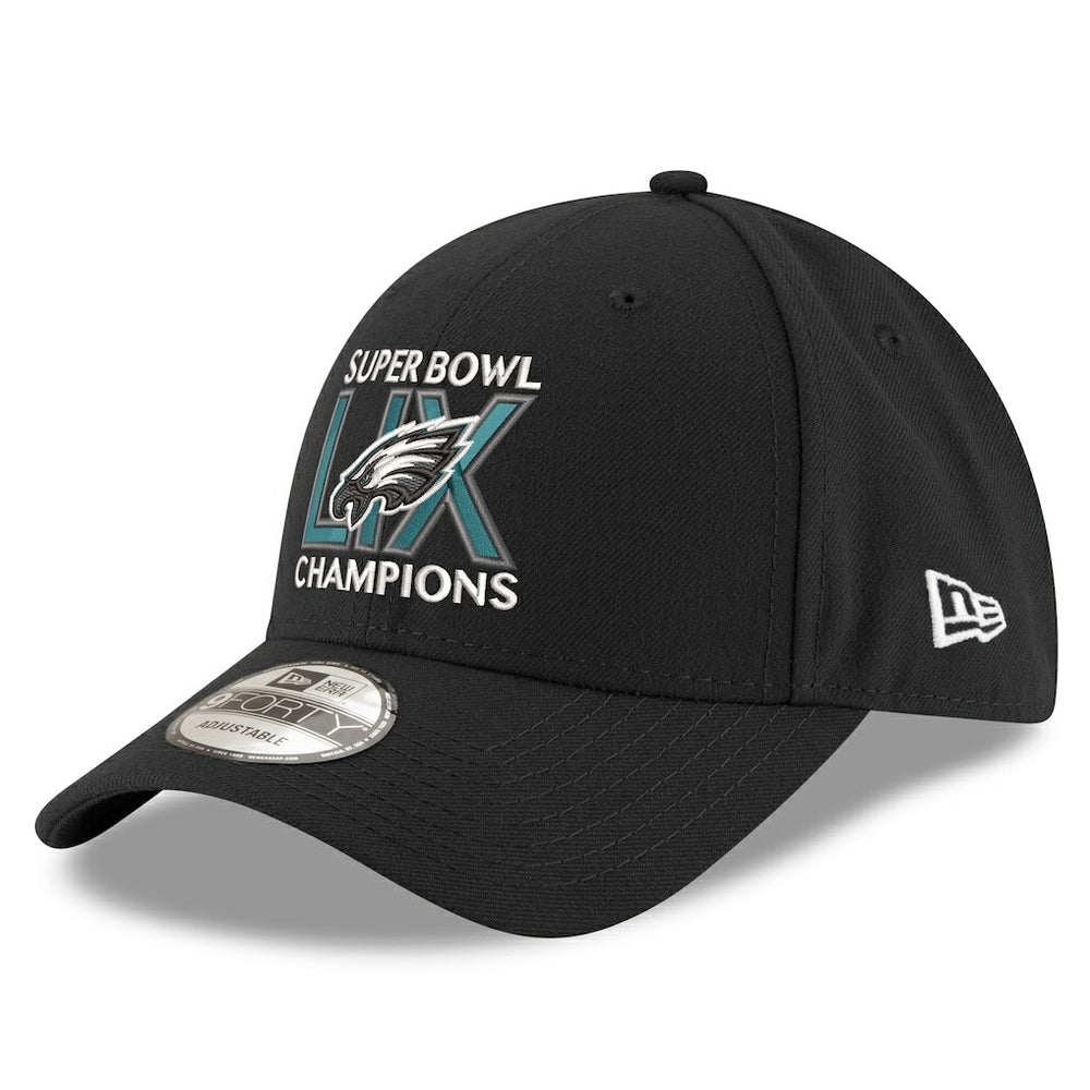 Philadelphia Eagles New Era Super Bowl LIX Champions 9FORTY Adjustable Hat Black - NFL