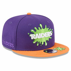 Las Vegas Raiders New Era Youth Nickelodeon Slime 9FIFTY Snapback Hat Purple/Orange - NFL