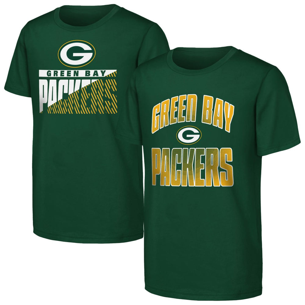 Green Bay Packers Outerstuff Youth Never Quit 2-Pack T-Shirt Set Green - NFL