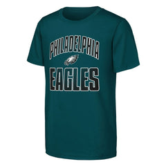 Philadelphia Eagles Outerstuff Youth Never Quit 2-Pack T-Shirt Set Midnight Green - NFL