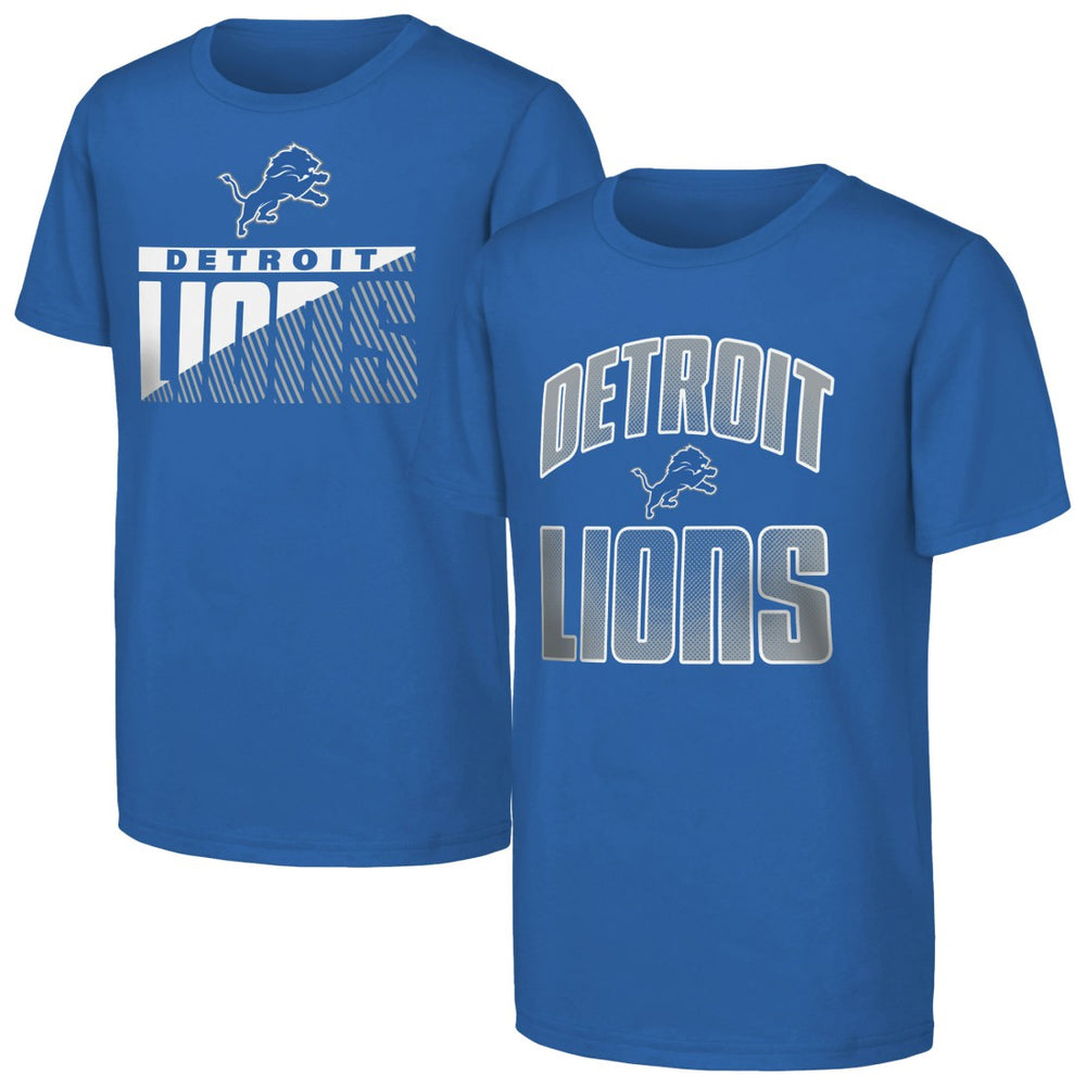 Detroit Lions Outerstuff Youth Never Quit 2-Pack T-Shirt Set Blue - NFL