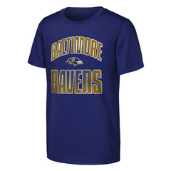 Baltimore Ravens Outerstuff Youth Never Quit 2-Pack T-Shirt Set Purple - NFL
