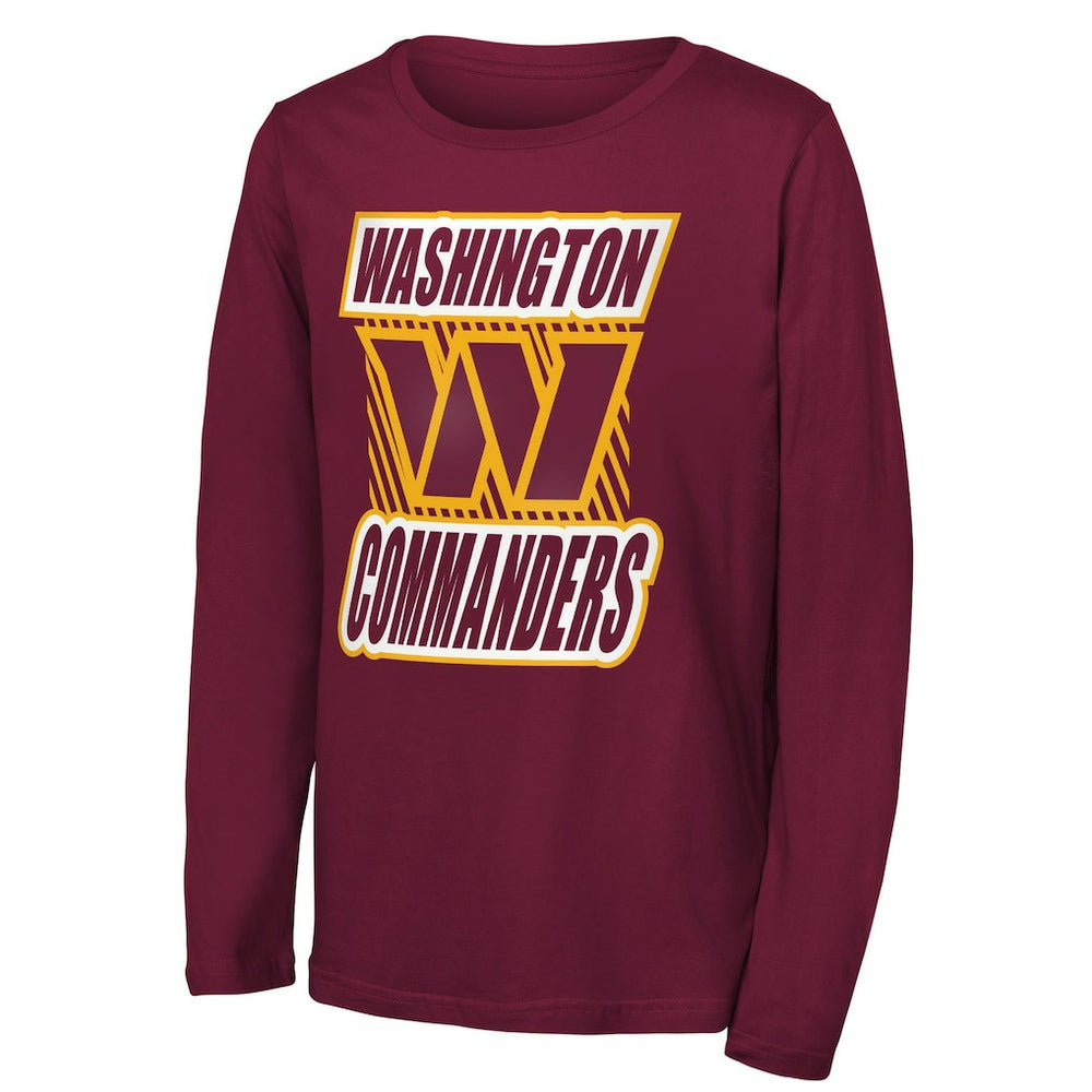 Washington Commanders Outerstuff Youth Never Settle Long Sleeve T-Shirt Burgundy - NFL
