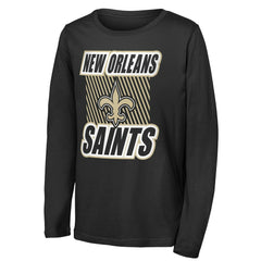 New Orleans Saints Outerstuff Youth Never Settle Long Sleeve T-Shirt Black - NFL