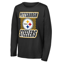 Pittsburgh Steelers Outerstuff Youth Never Settle Long Sleeve T-Shirt Black - NFL