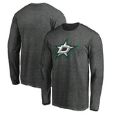 Dallas Stars - Fanatics Logo Long Sleeve T-Shirt Charcoal