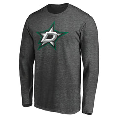 Dallas Stars - Fanatics Logo Long Sleeve T-Shirt Charcoal