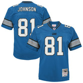 Calvin Johnson Detroit Lions Youth Legacy Replica Jersey Blue - Mitchell & Ness