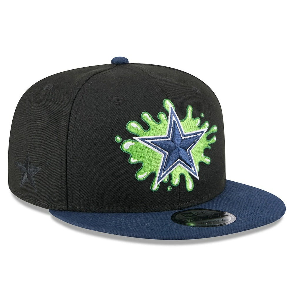 Dallas Cowboys New Era Nickelodeon Slime 9FIFTY Snapback Hat Black/Navy - NFL