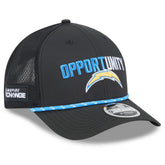 Los Angeles Chargers New Era 2025 Inspire Change 9FORTY M-Crown Adjustable Hat Black - NFL