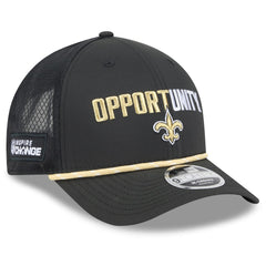 New Orleans Saints New Era 2025 Inspire Change 9FORTY M-Crown Adjustable Hat Black - NFL