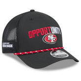 San Francisco 49ers New Era 2025 Inspire Change 9FORTY M-Crown Adjustable Hat Black - NFL