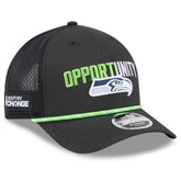 Seattle Seahawks New Era 2025 Inspire Change 9FORTY M-Crown Adjustable Hat Black - NFL