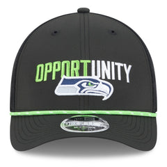Seattle Seahawks New Era 2025 Inspire Change 9FORTY M-Crown Adjustable Hat Black - NFL