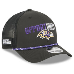 Baltimore Ravens New Era 2025 Inspire Change 9FORTY M-Crown Adjustable Hat Black - NFL