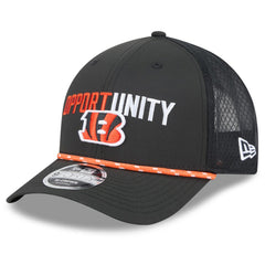 Cincinnati Bengals New Era 2025 Inspire Change 9FORTY M-Crown Adjustable Hat Black - NFL