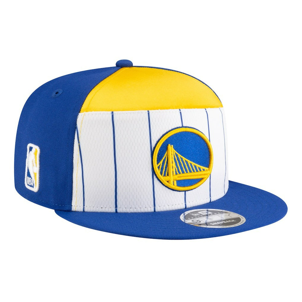 New Era - Golden State Warriors Youth 2025 NBA Tip Off Split Panel 9FIFTY Snapback Hat - White/Royal
