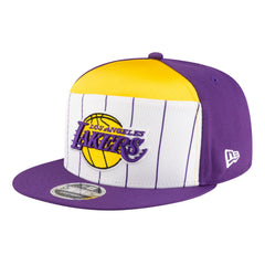 New Era - Los Angeles Lakers Youth 2025 NBA Tip Off Split Panel 9FIFTY Snapback Hat - White/Purple
