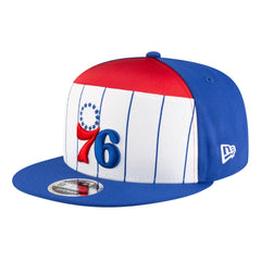 New Era - Philadelphia 76ers Youth 2025 NBA Tip Off Split Panel 9FIFTY Snapback Hat - White/Blue
