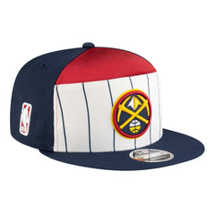 New Era - Denver Nuggets Youth 2025 NBA Tip Off Split Panel 9FIFTY Snapback Hat - White/Navy