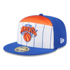New Era - New York Knicks 2025 NBA Tip Off Split Panel 59FIFTY Fitted Hat - White/Blue