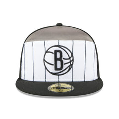 New Era - Brooklyn Nets 2025 NBA Tip Off Split Panel 59FIFTY Fitted Hat - White/Black