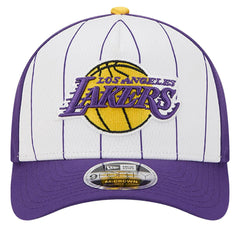 New Era - Los Angeles Lakers 2025 NBA Tip Off M-Crown A-Frame 9FORTY Adjustable Hat - White/Purple