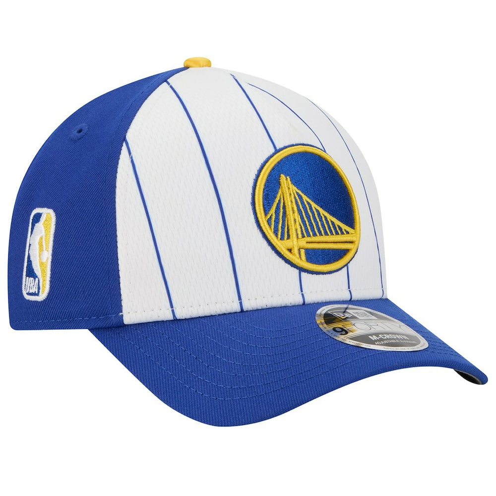 New Era - Golden State Warriors 2025 NBA Tip Off M-Crown A-Frame 9FORTY Adjustable Hat - White/Royal