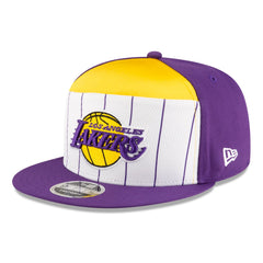 New Era - Los Angeles Lakers 2025 NBA Tip Off Split Panel 9FIFTY Snapback Hat - White/Purple